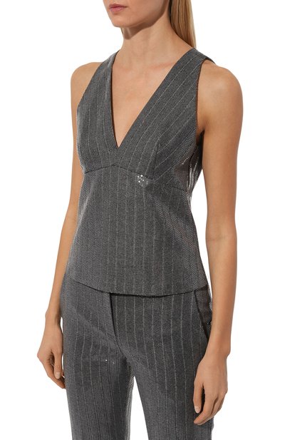 Топ с отделкой пайетками BRUNELLO CUCINELLI, арт. ME208HS702, фото 3