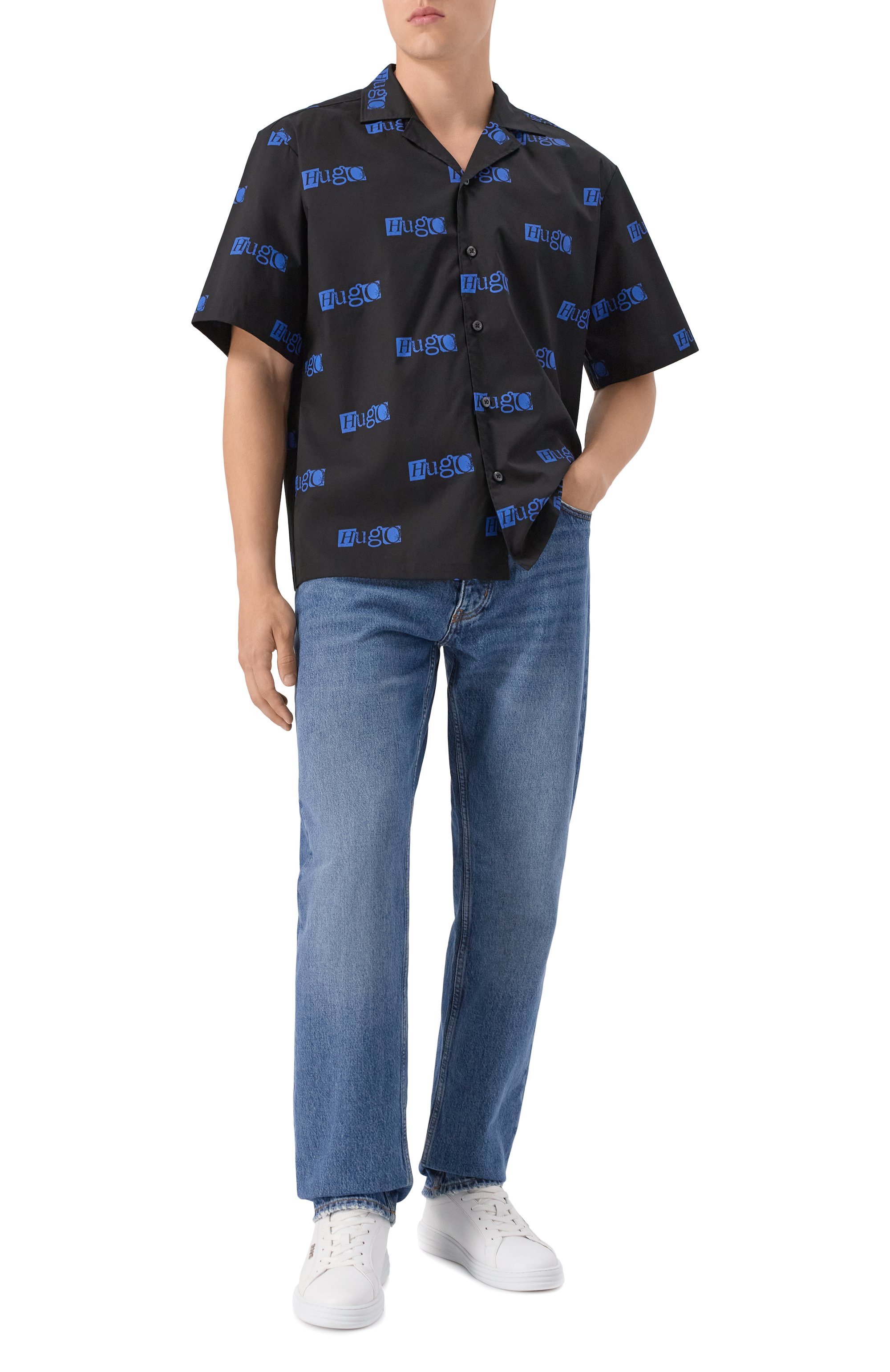 Хлопковая рубашка HUGO BLUE, арт. 50545226, фото 2