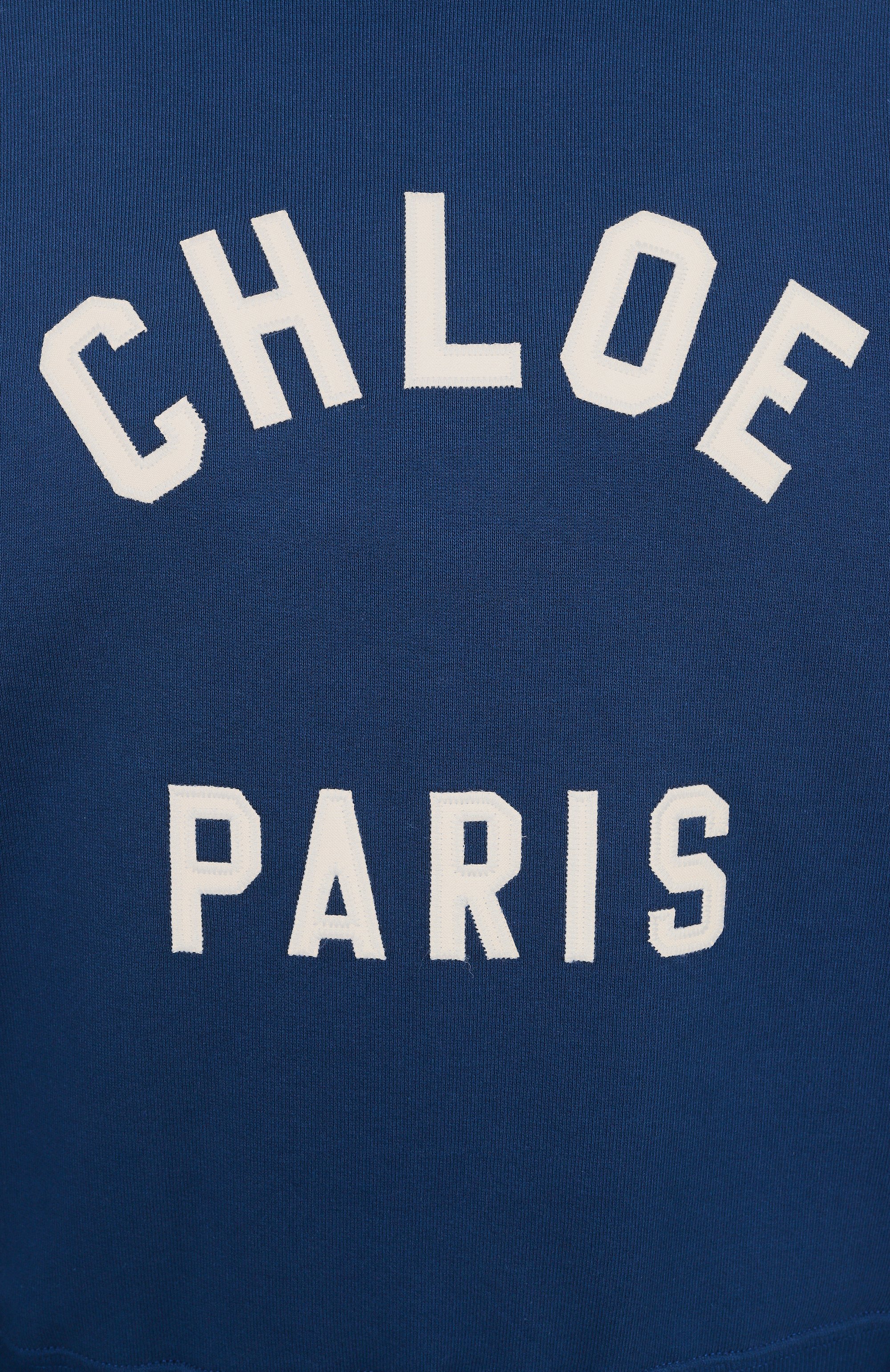 Хлопковый свитшот CHLOÉ темно-синего цвета по цене 110500 руб., арт. CH24AJH12192, фото 6 Хлопковый свитшот CHLOÉ, арт. CH24AJH12192, фото 6