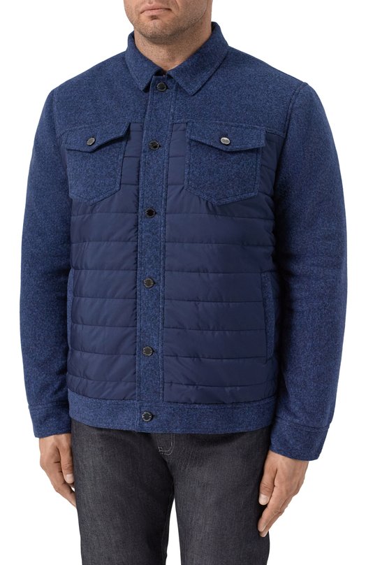 Комбинированная куртка Capobianco 19M183.FSNY./58 Синий  19M183.FSNY./58 Фото 3