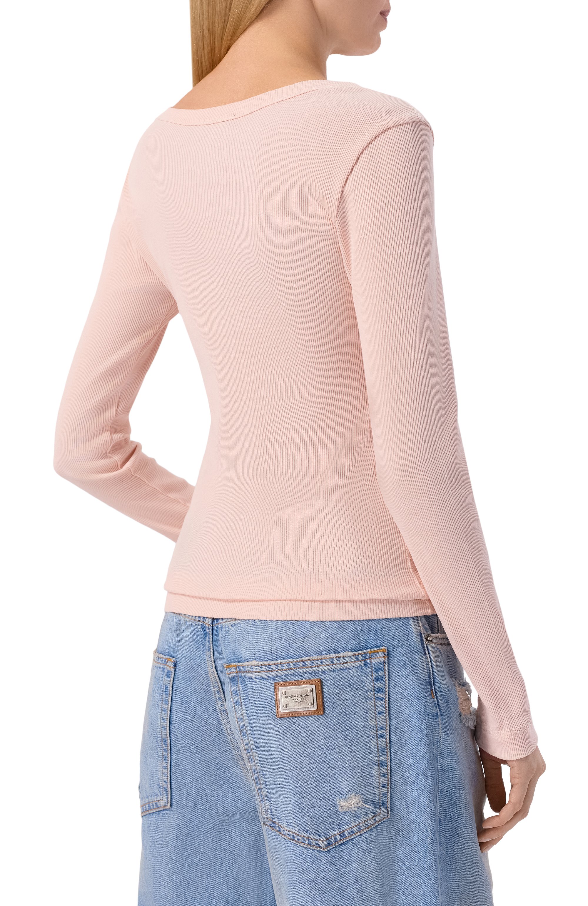 Хлопковый лонгслив-хенли DOLCE & GABBANA, арт. F8W44T/FU7AV, фото 4