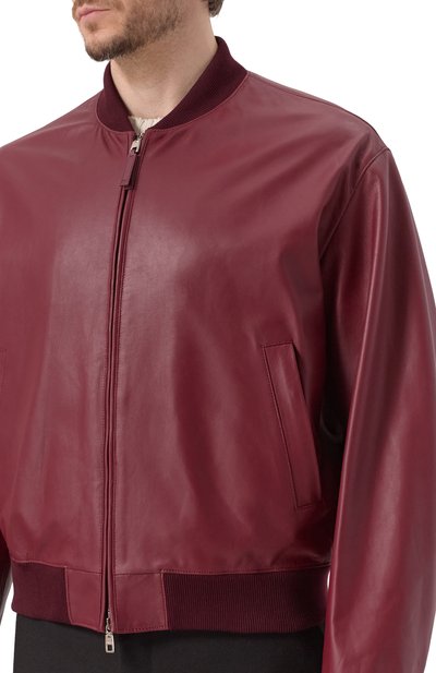 Кожаный бомбер DOLCE & GABBANA, арт. G9BILL/HULFY, фото 5