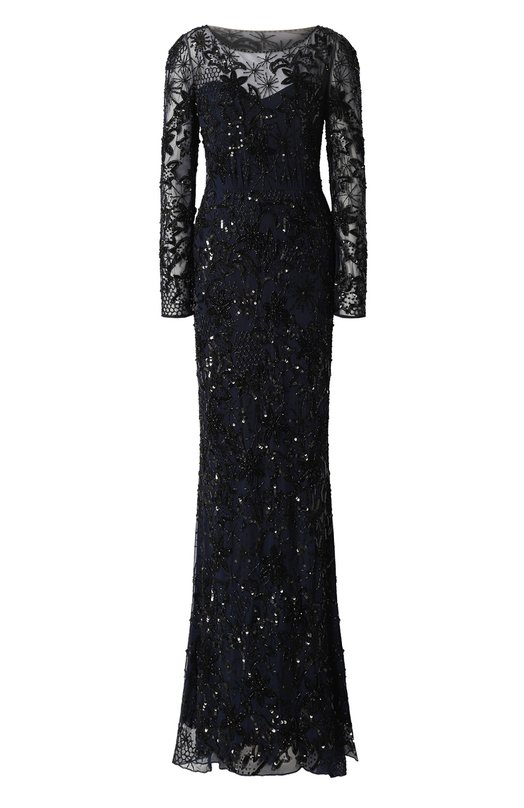 

Платье с отделкой пайетками Jenny Packham, Синий