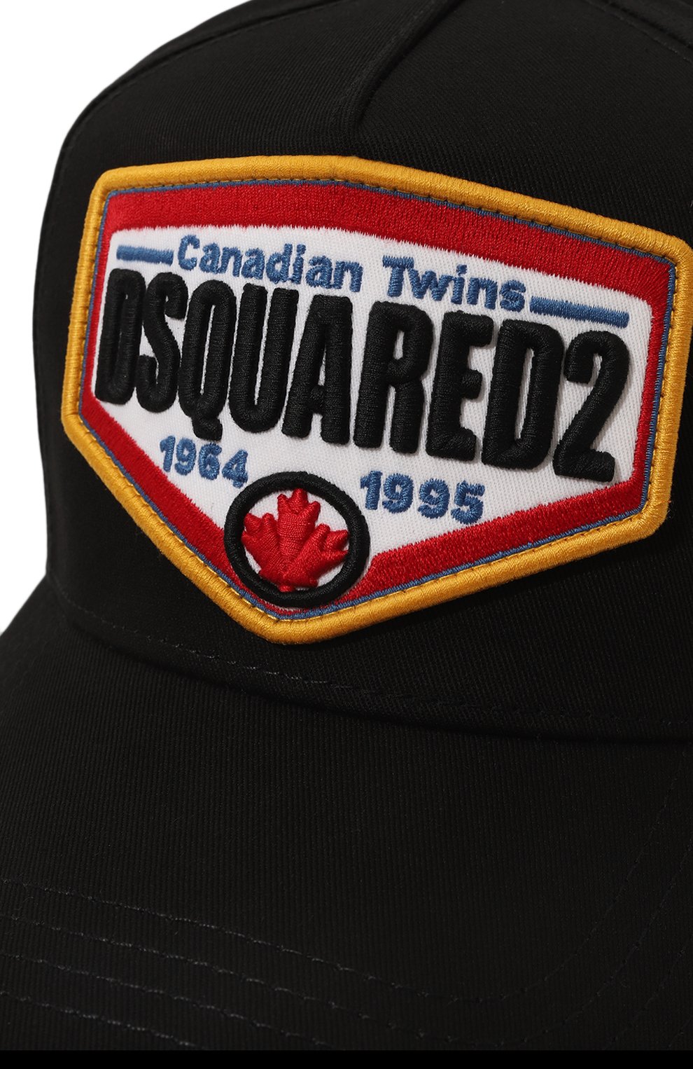 Хлопковая бейсболка DSQUARED2 черного цвета по цене 22400 руб., арт. BCM0763/05C00001, фото 3 Хлопковая бейсболка DSQUARED2, арт. BCM0763/05C00001, фото 3