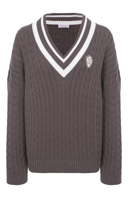 Женский хлопковый свитер BRUNELLO CUCINELLI, арт. M19756512