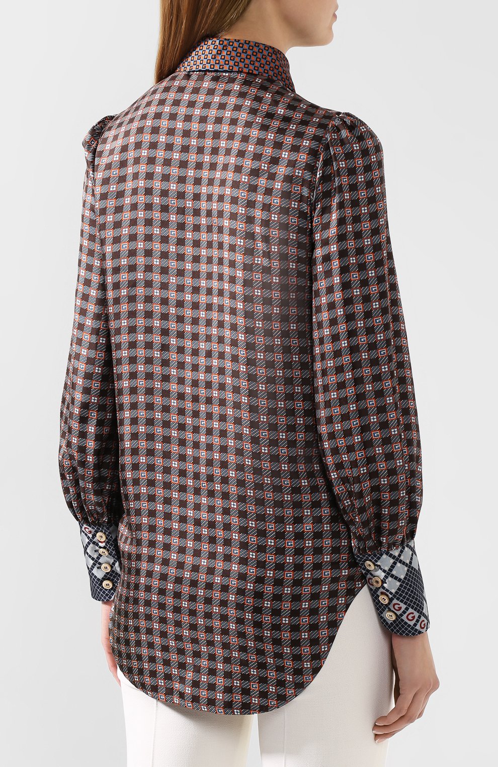 Шелковая блузка GUCCI, арт. 602041/ZADFY, фото 4