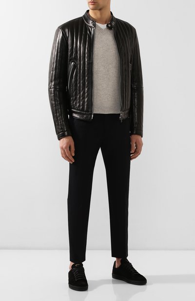 Замшевые кеды TOM FORD, арт. J1045N-CGR, фото 2