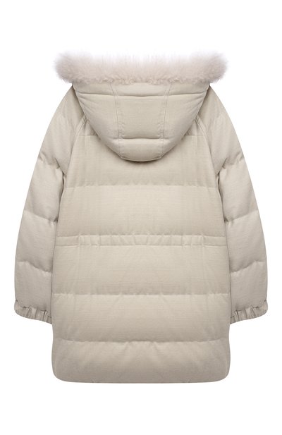 Пуховое пальто BRUNELLO CUCINELLI кремового цвета по цене 221500 руб., арт. BT226J424B, фото 2 Пуховое пальто BRUNELLO CUCINELLI, арт. BT226J424B, фото 2