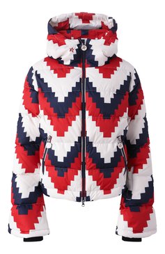 Женский пуховик PERFECT MOMENT разноцветного цвета, арт. W3001158/P0LAR FLARE SKI JACKET II | Фото 1 (Длина (верхняя одежда): Короткие; Рукава: Длинные; Материал сплава: Проставлено; Материал утеплителя: Пух и перо; Драгоценные камни: Проставлено; Материал подклада: Синтетический материал; Кросс-КТ: лыжи, Пуховик; Стили: Спорт-шик; Материал внешний: Синтетический материал)