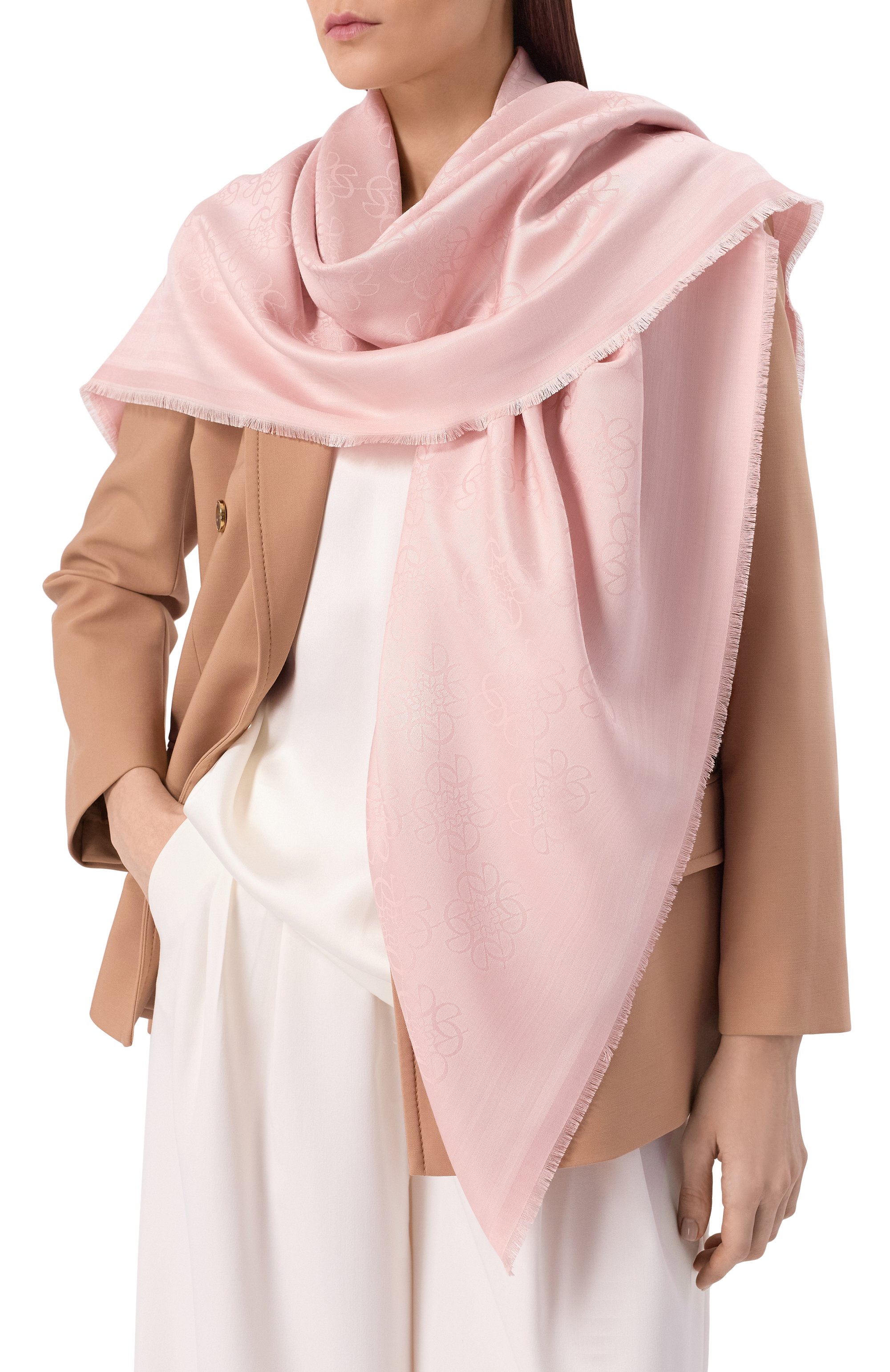 Шаль из шелка и шерсти ELIE SAAB, арт. 710010380, фото 2