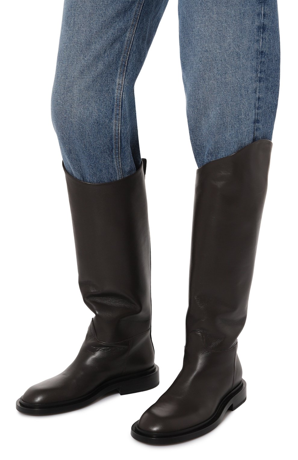 Кожаные сапоги andrea MATTIA CAPEZZANI темно-коричневого цвета по цене 76900 руб., арт. W302/NAPPA, фото 3 Кожаные сапоги andrea MATTIA CAPEZZANI, арт. W302/NAPPA, фото 3