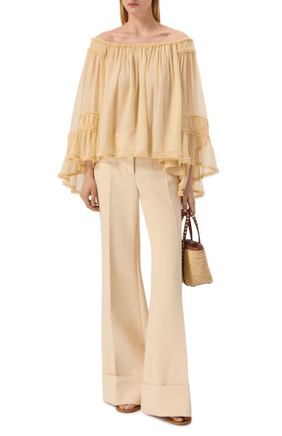 Шелковая блузка ZIMMERMANN цвета по цене 222000 руб., арт. 7174TC261, фото 2 Шелковая блузка ZIMMERMANN, арт. 7174TC261, фото 2