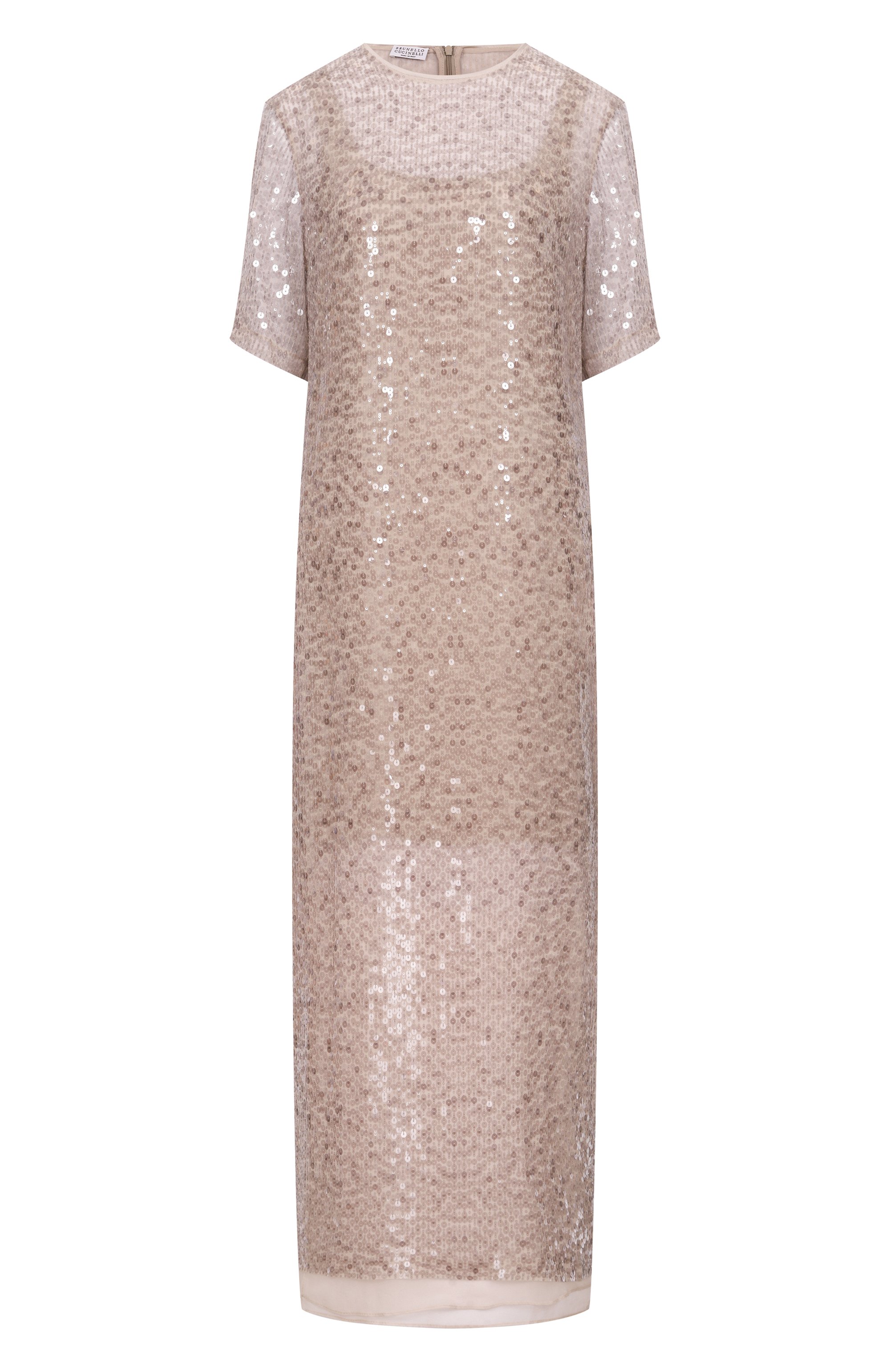 Платье с отделкой пайетками BRUNELLO CUCINELLI, арт. MF940A5181, фото 1