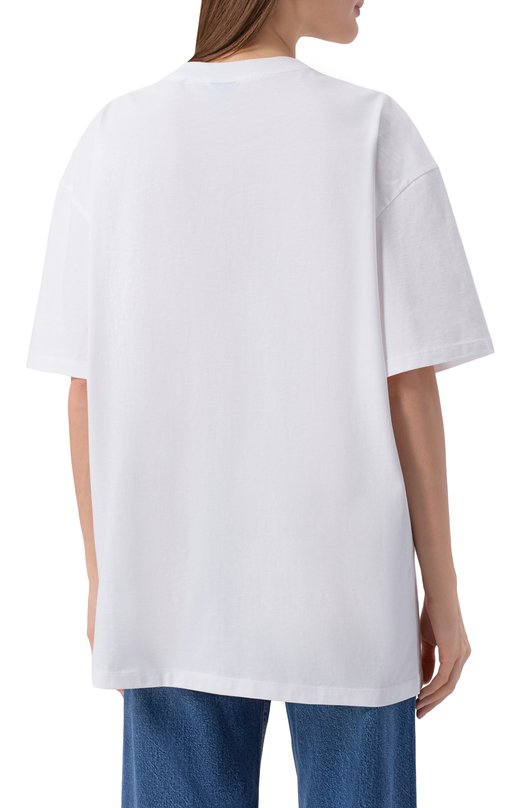 Хлопковая футболка HUGO Blue 50554940 Белый  50554940 Фото 4