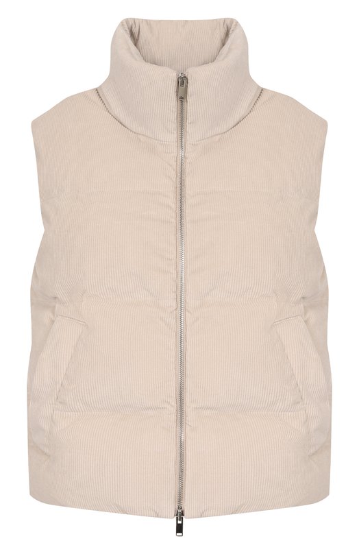 Вельветовый пуховый жилет  MVST M25.1MW.0015_CASHC0 Бежевый M25.1MW.0015_CASHC0