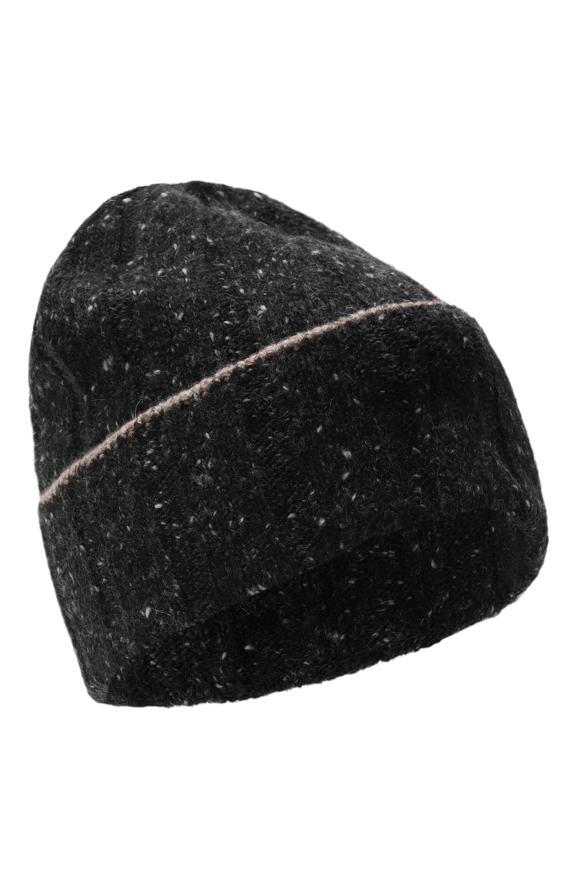 Кашемировая шапка BRUNELLO CUCINELLI темно-серого цвета по цене 48200 руб., арт. MRN91399, фото 1 Кашемировая шапка BRUNELLO CUCINELLI, арт. MRN91399, фото 1