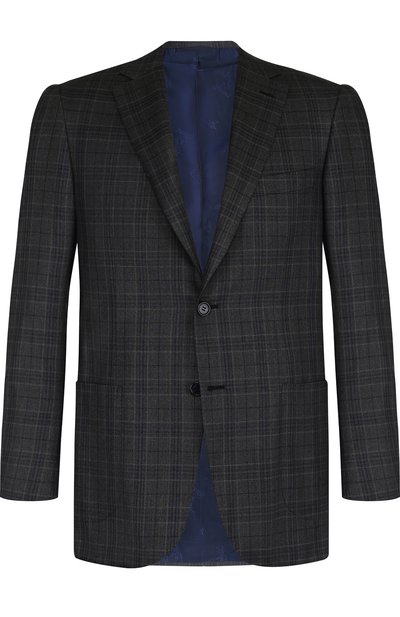 Мужской однобортный пиджак из смеси шерсти и кашемира с шелком BRIONI, арт. RG0J0L/07A8Q/BRUNIC0/2
