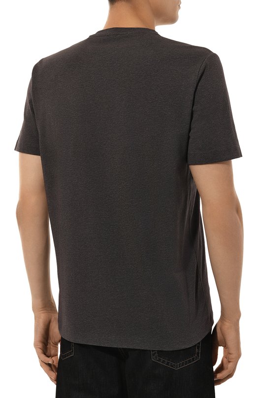 Хлопковая футболка Corneliani 94G587-9425044 Серый  94G587-9425044 Фото 4