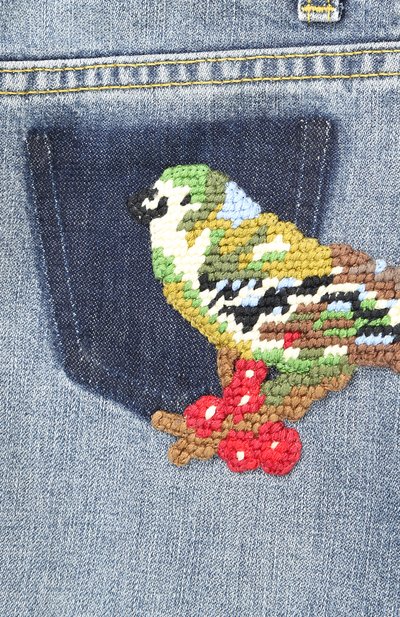 Мини-юбка из денима с вышивками GUCCI, арт. 477360/XR634, фото 3