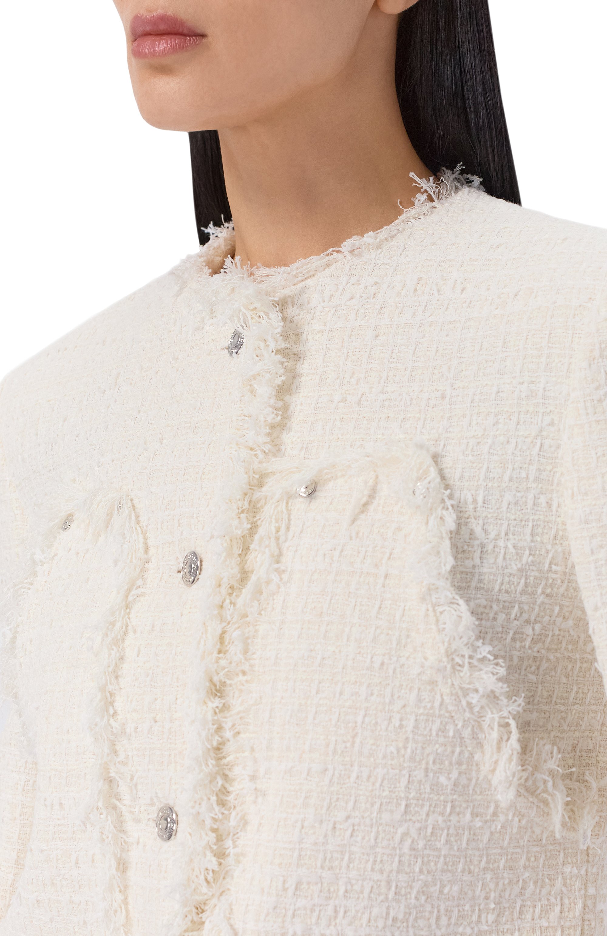 Жакет из хлопка и вискозы MSGM белого цвета по цене 69950 руб., арт. 4041MDG11/267111, фото 5 Жакет из хлопка и вискозы MSGM, арт. 4041MDG11/267111, фото 5