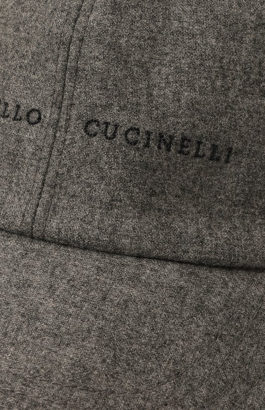 Кашемировая бейсболка Brunello Cucinelli MR4369992 Серый  MR4369992 Фото 4
