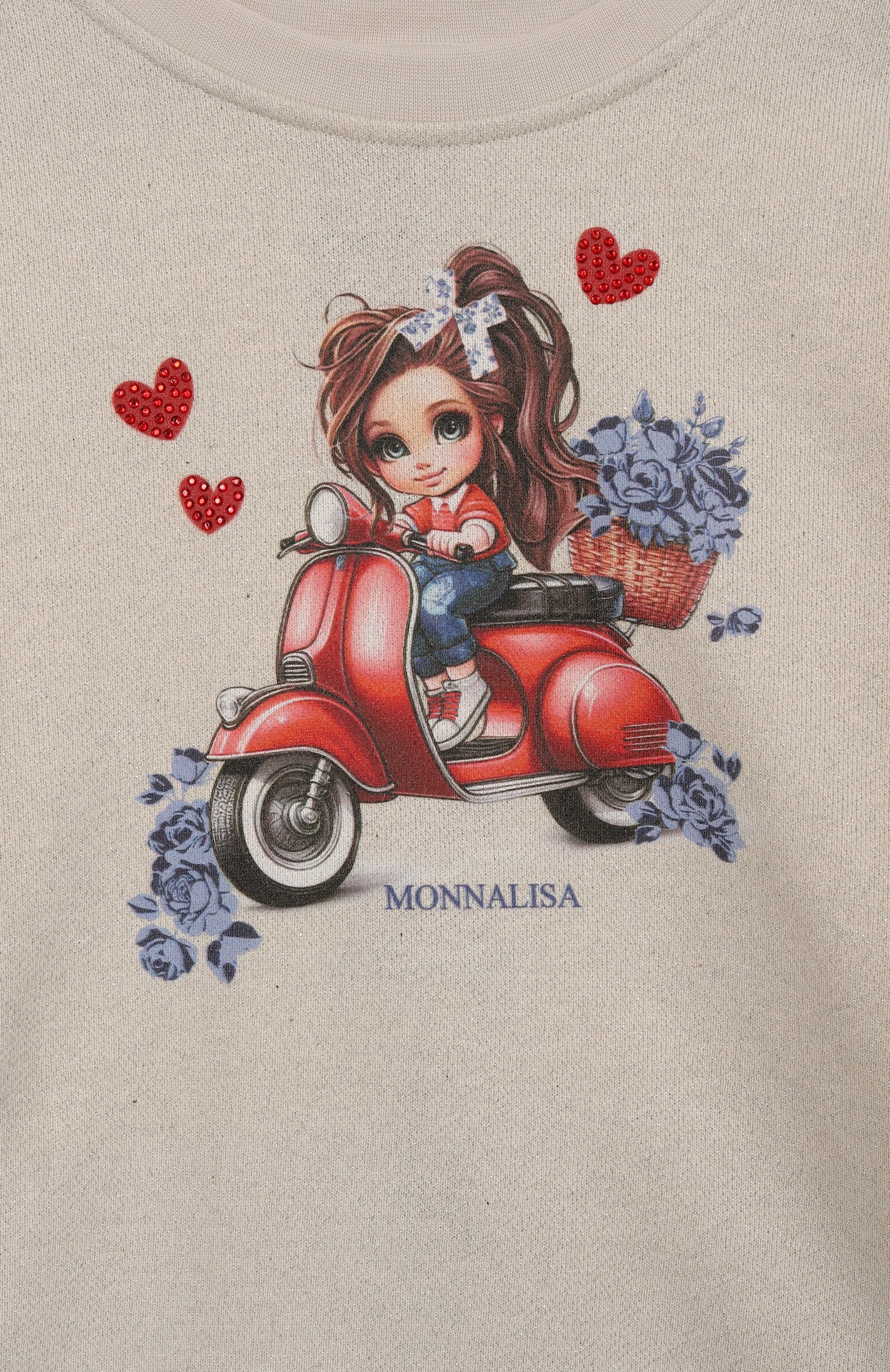 Хлопковый свитшот MONNALISA, арт. 19F603RU, фото 3