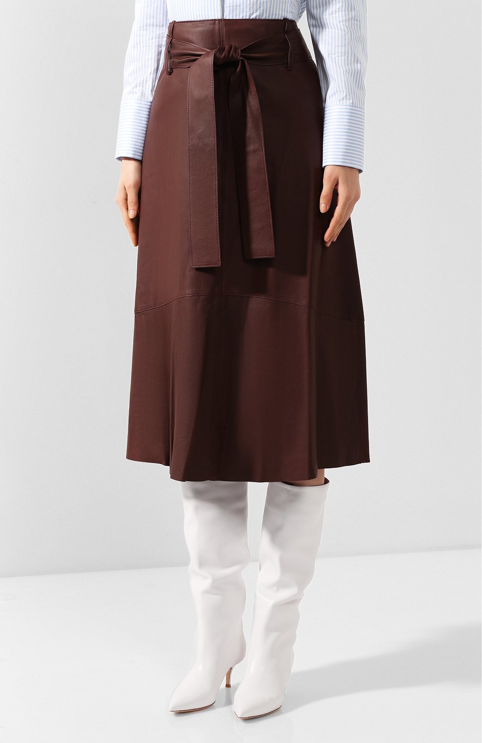 Кожаная юбка VINCE, арт. V606730555, фото 3