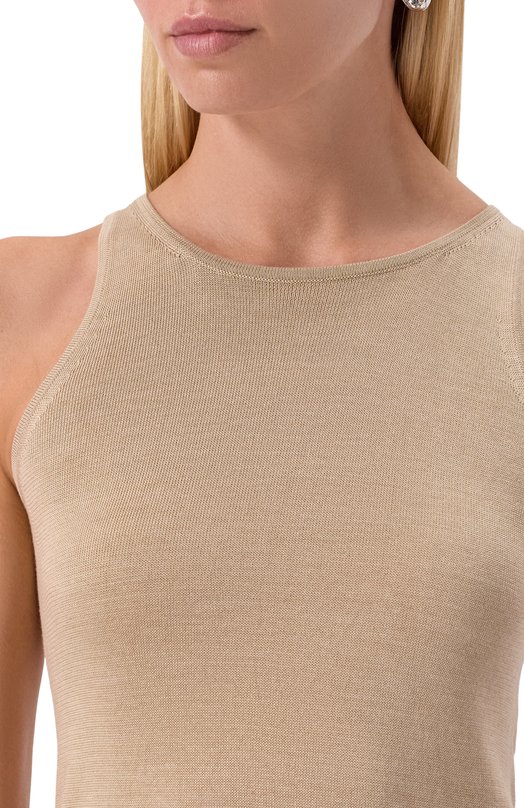 Шелковый топ MVST WS60-1594-01MU Бежевый  WS60-1594-01MU Фото 5