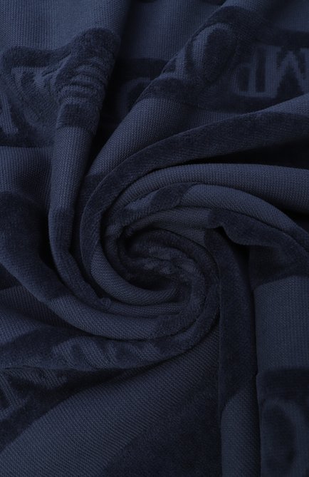Мужские хлопковое полотенце EMPORIO ARMANI темно-синего цвета, арт. EX000016/AF12357 | Фото 2 (Нос: Не проставлено; Материал: Текстиль, Хлопок; Автоматизация состава: Проставлено)