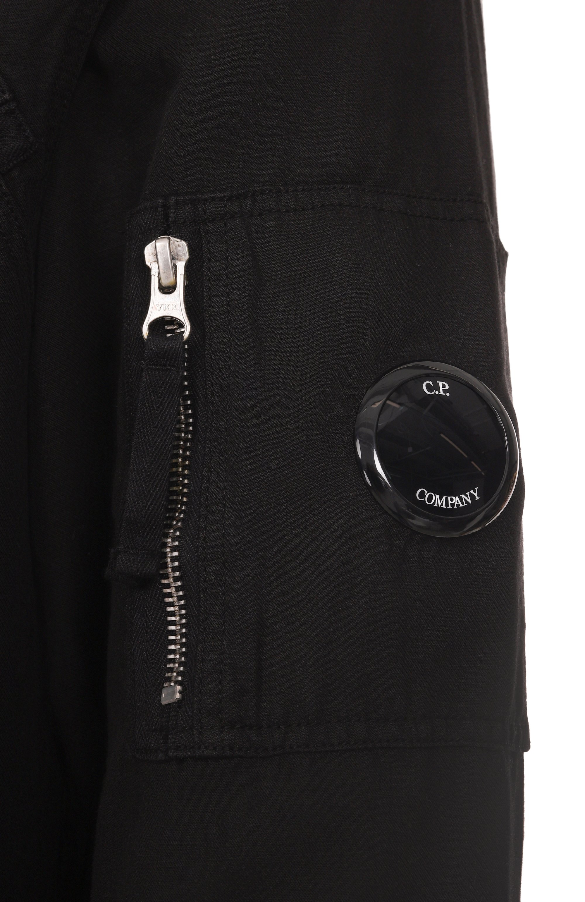 Куртка из хлопка и льна C.P. COMPANY черного цвета по цене 61550 руб., арт. 18CM0S103A006273G, фото 6 Куртка из хлопка и льна C.P. COMPANY, арт. 18CM0S103A006273G, фото 6