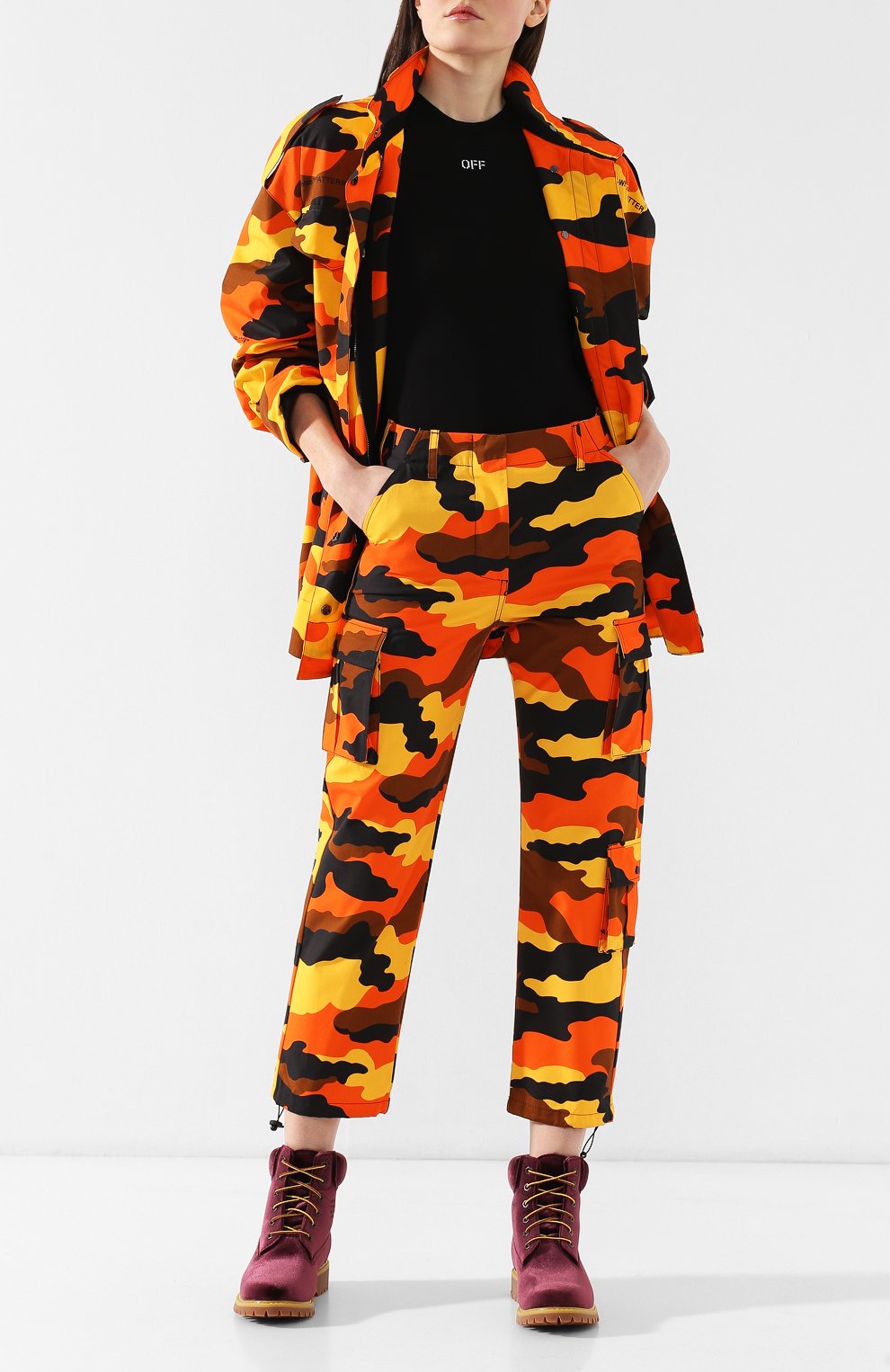 Хлопковые брюки OFF-WHITE, арт. 0WCF004R19A660579900, фото 2