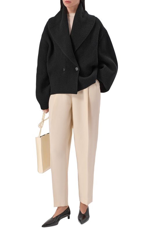 Шерстяной кардиган TOTEME 251-WRT4354-YA0239 Чёрный  251-WRT4354-YA0239 Фото 2