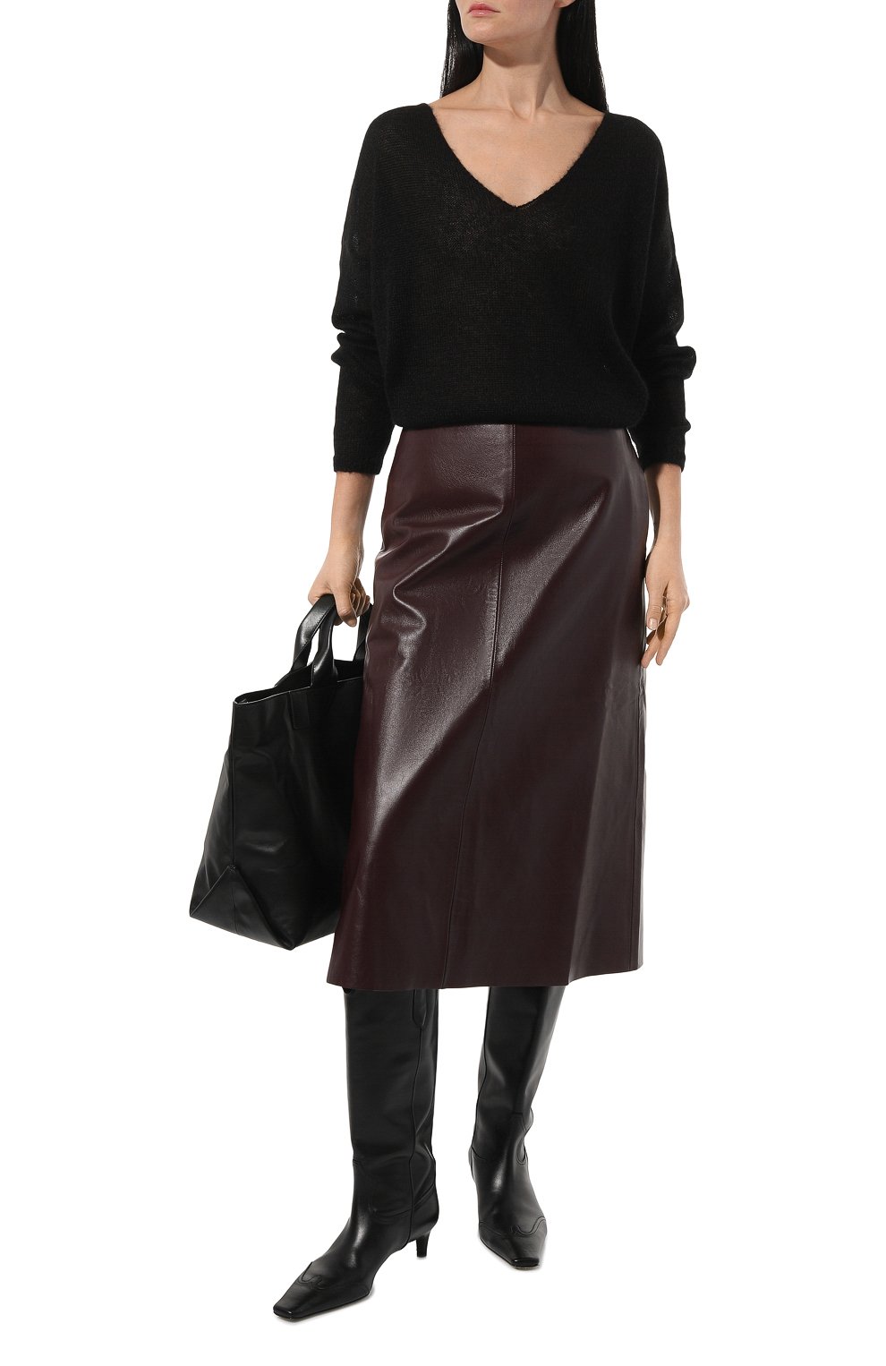 Шерстяной свитер FREEAGE черного цвета по цене 36080 руб., арт. W24.JM088.5070.900, фото 2 Шерстяной свитер FREEAGE, арт. W24.JM088.5070.900, фото 2