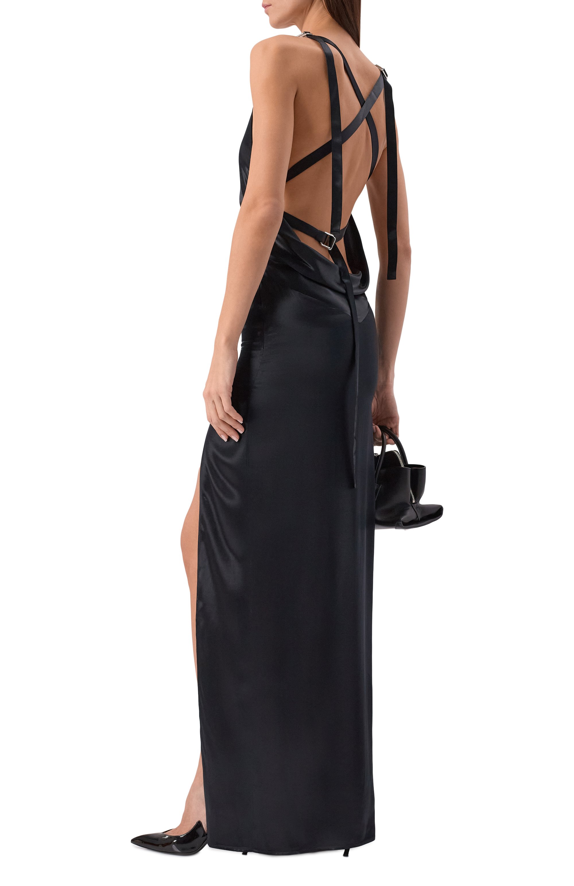 Атласное платье THE ATTICO, арт. 260WCW00261/VVV102AA, фото 2