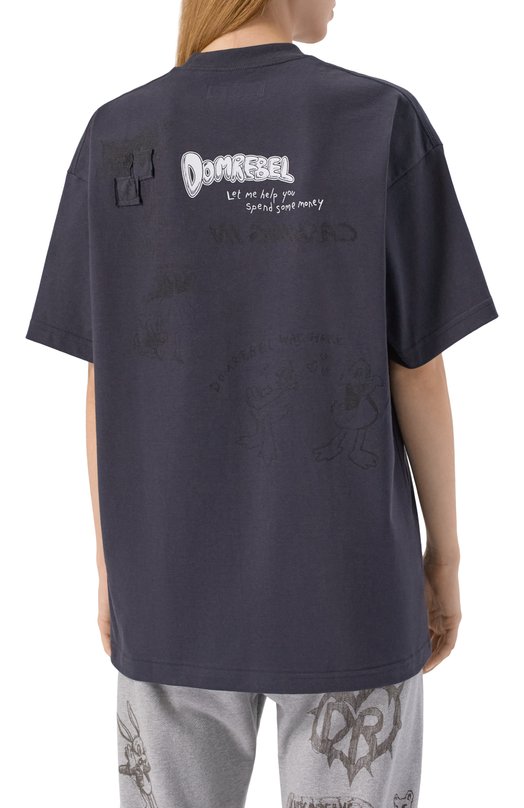 Хлопковая футболка DOMREBEL EXPENSIVE T-SHIRT Серый  EXPENSIVE T-SHIRT Фото 4