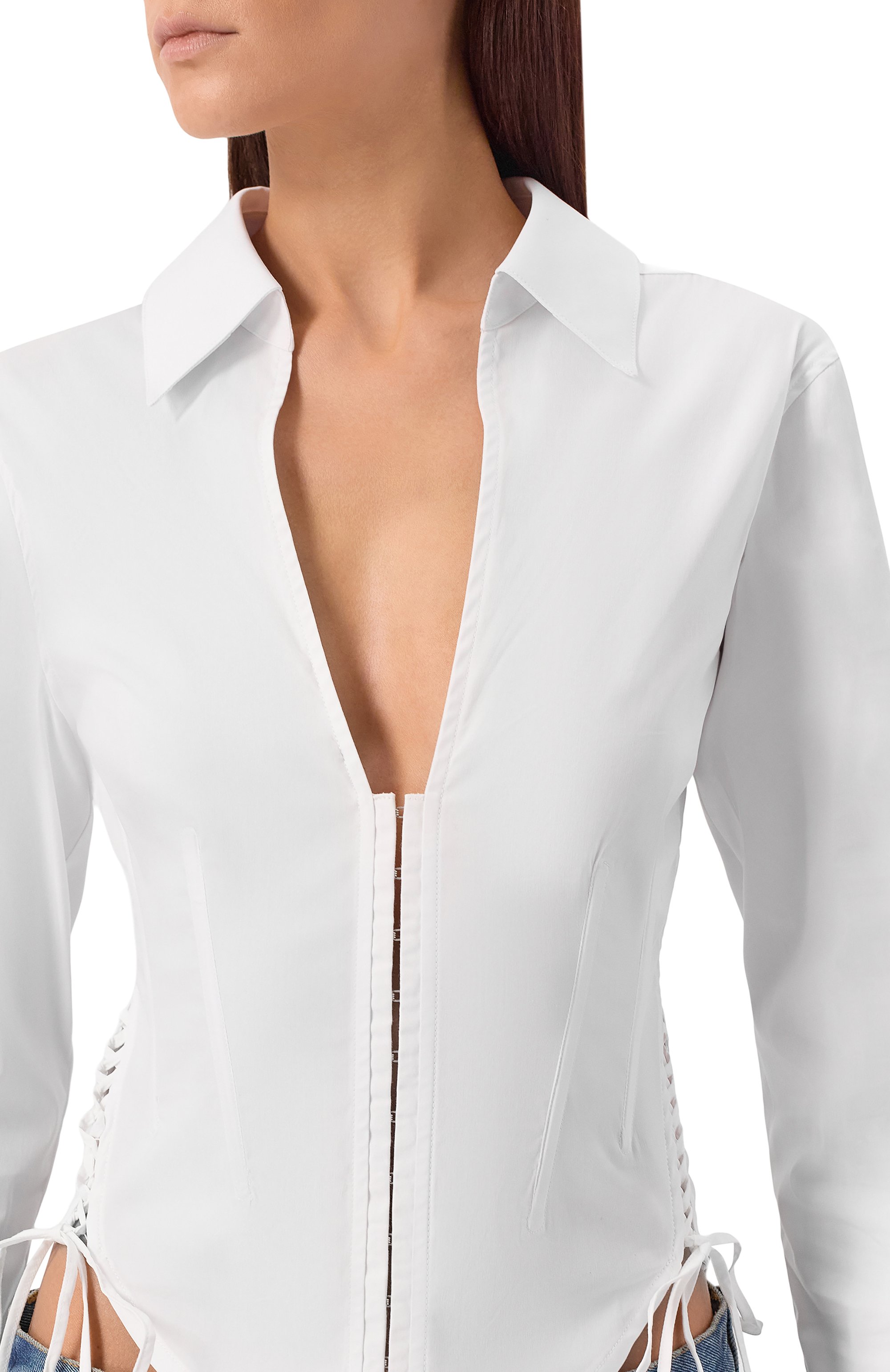 Хлопковая блузка MUGLER, арт. 25F1T007642010, фото 5