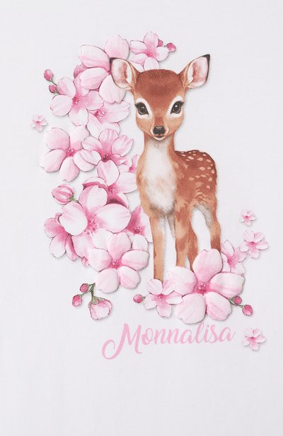 Хлопковая футболка MONNALISA, арт. 11E612RU, фото 3