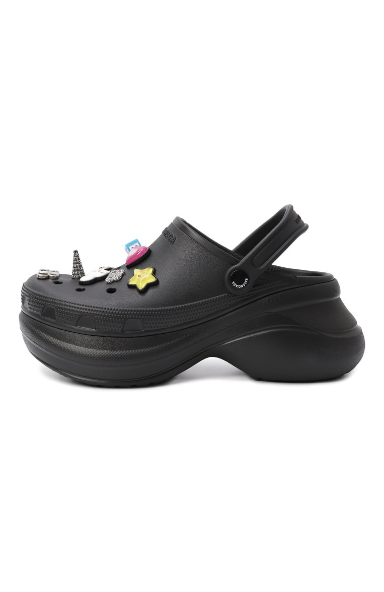 Женские резиновые сабо balenciaga x crocs BALENCIAGA черного цвета, арт. 720762/W0F0W | Фото 4 (Подошва: Платформа; Автоматизация ТО: Проставлено; Автоматизация состава: Проставлено; Материал внешний: Резина)