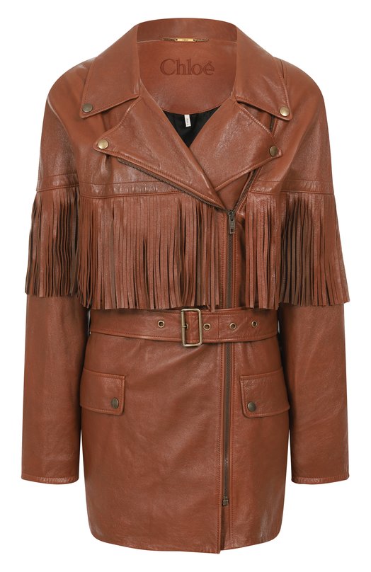 Кожаная куртка Chloé CH25SCM13216 Коричневый CH25SCM13216