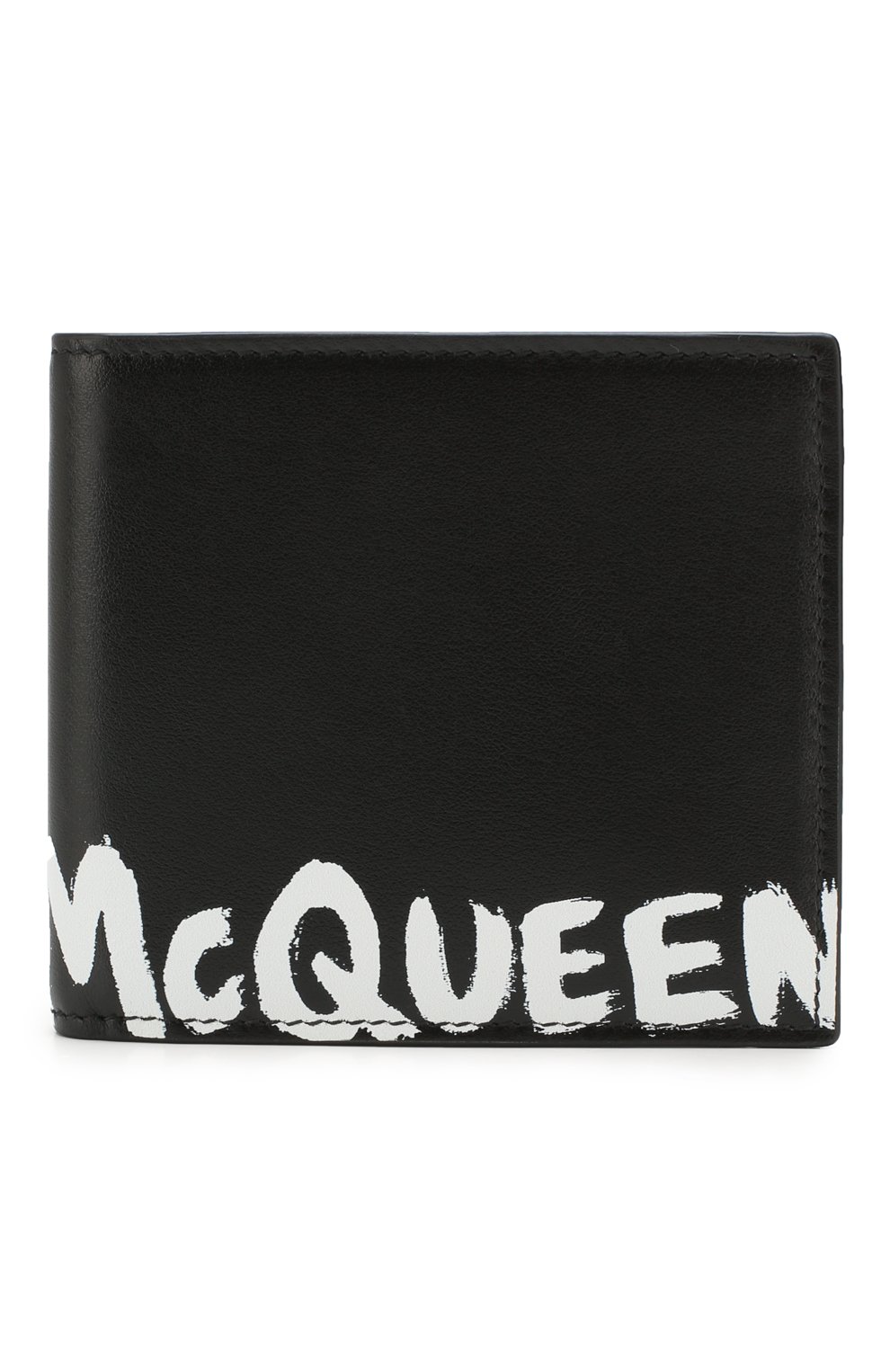 Кожаное портмоне ALEXANDER MCQUEEN черно-белого цвета по цене 33400 руб., арт. 602137/1NT0B, фото 1 Кожаное портмоне ALEXANDER MCQUEEN, арт. 602137/1NT0B, фото 1
