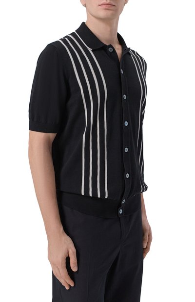 Хлопковая рубашка GRAN SASSO черного цвета по цене 35300 руб., арт. 59135/18066, фото 3 Хлопковая рубашка GRAN SASSO, арт. 59135/18066, фото 3