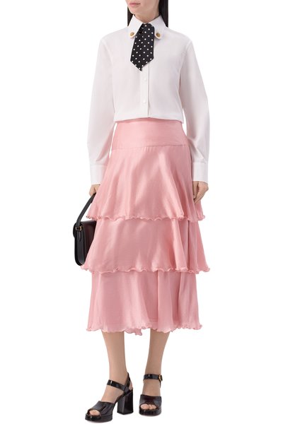 Женская атласная юбка VALENTINO, арт. 8B3RAEN0/A0S