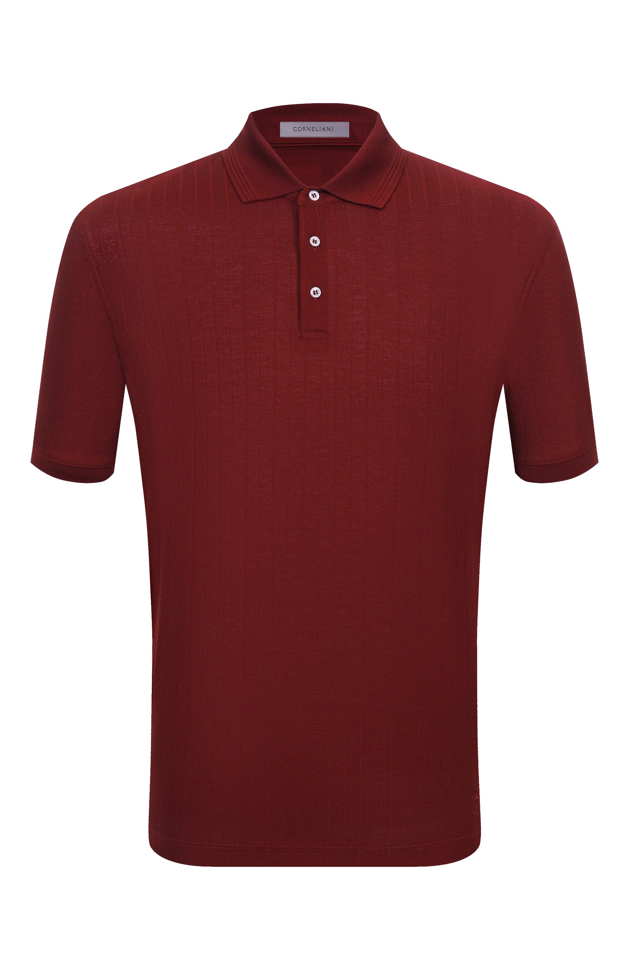 Хлопковое поло CORNELIANI бордового цвета по цене 29250 руб., арт. 27G518/2725031, фото 1 Хлопковое поло CORNELIANI, арт. 27G518/2725031, фото 1