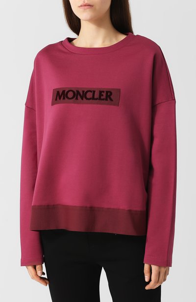 Хлопковый пуловер с логотипом бренда MONCLER, арт. D2-093-80545-00-809BE, фото 3