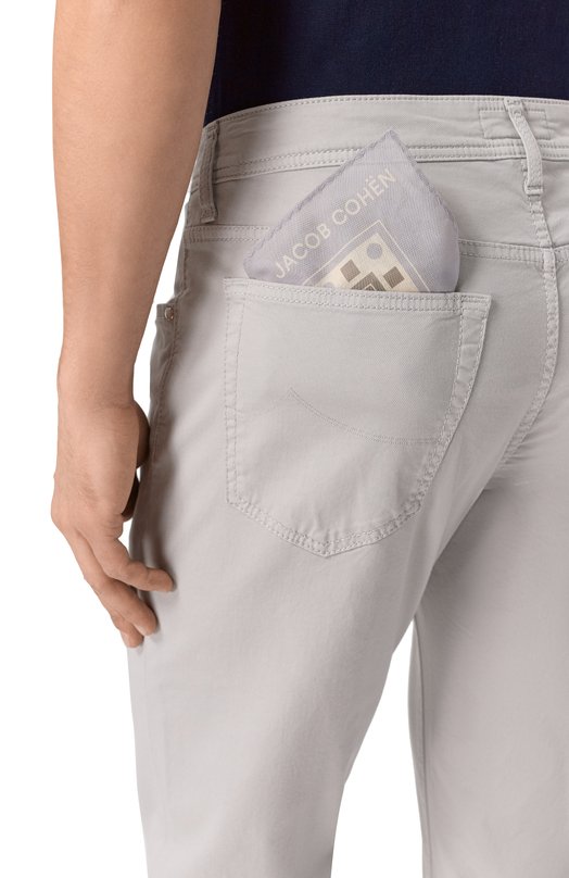 Брюки из хлопка и лиоцелла Jacob Cohen JUM_QE004 054 S3756 TR Серый  JUM_QE004 054 S3756 TR Фото 5