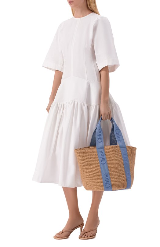 Сумка Woody large Chloé CHC23AS380L18_001 Бежевый  CHC23AS380L18_001 Фото 3