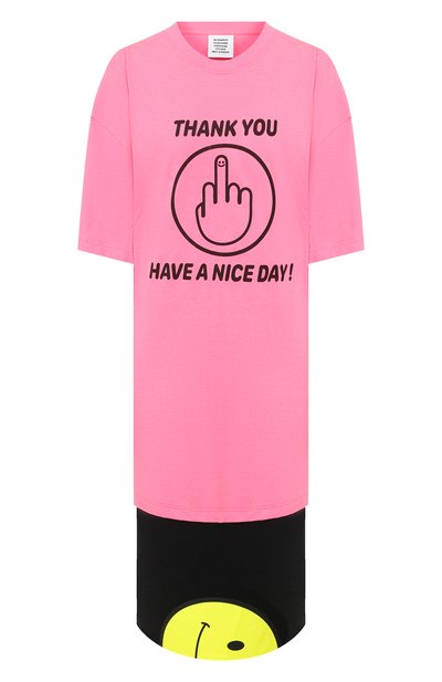 Женское платье VETEMENTS, арт. SS20TR216 1610/W/FLU0 PINK/ BLACK