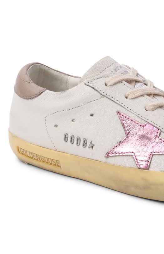 Кожаные кеды Superstar Golden Goose Deluxe Brand GWF00101.F004065 Белый  GWF00101.F004065 Фото 7