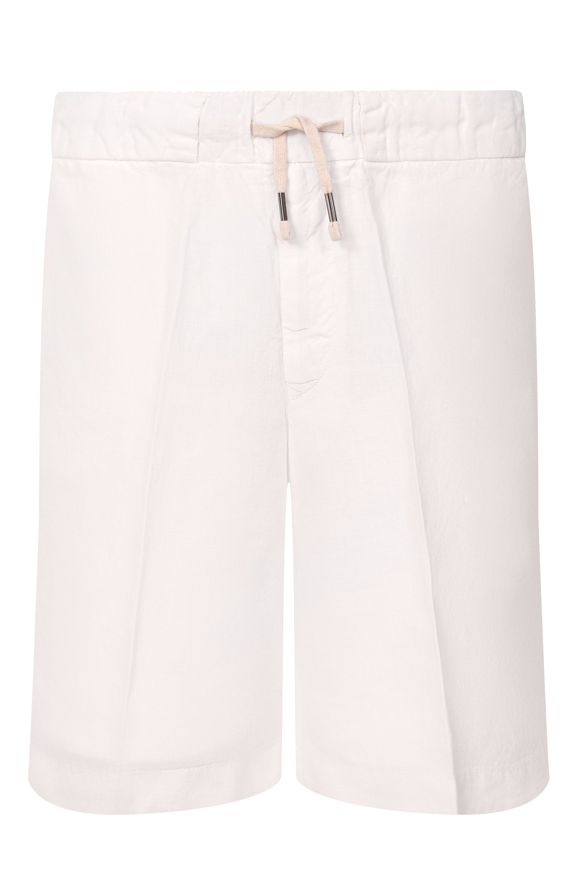 Льняные шорты INLINUM белого цвета по цене 25350 руб., арт. PAJAMA17, фото 1 Льняные шорты INLINUM, арт. PAJAMA17, фото 1