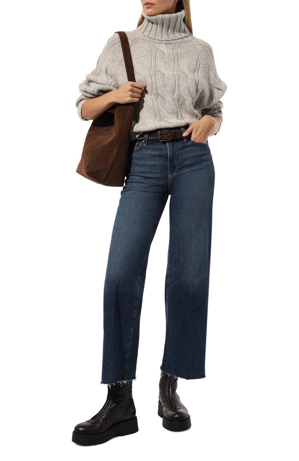 Свитер из шерсти и кашемира ALLUDE светло-серого цвета по цене 53950 руб., арт. 245/17042, фото 2 Свитер из шерсти и кашемира ALLUDE, арт. 245/17042, фото 2